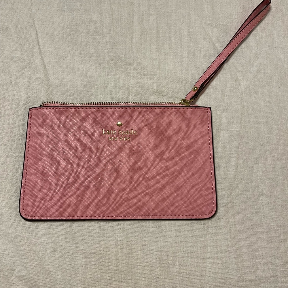 Kate Spade Pink Clutch Sleek Design Wristlet